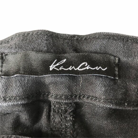 Kancan Shorts Womens Size 5 Black Distressed Mid Rise Denim - Picture 5 of 7